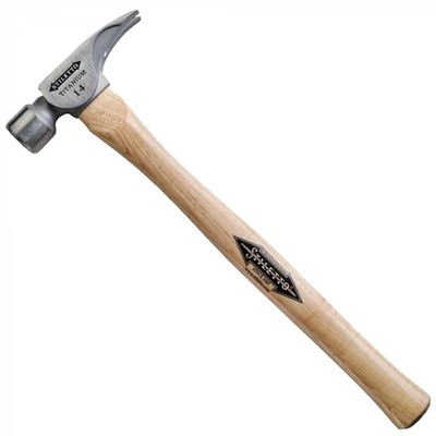 14oz Stiletto Straight Handle Smooth Face 14oz Stiletto Straight Handle Smooth Face Hammer. Titanium head for finish carpentry work.