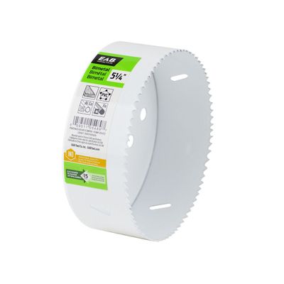 EAB Bi-Metal Hole Saw 5-1/4 EAB 5 1/4 inch bi-metal hole saw for large holes in wood, metal, and plastic.