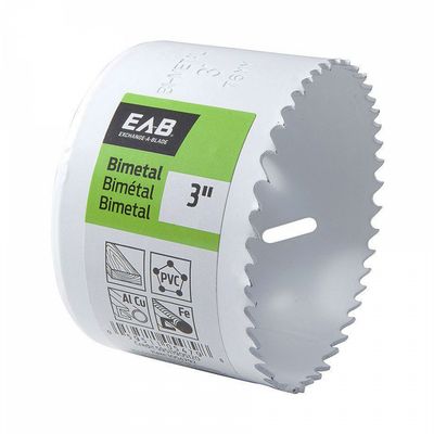 EAB Bi-Metal Hole Saw 3 EAB 3 inch bi-metal hole saw for cutting wood, metal, and plastic.