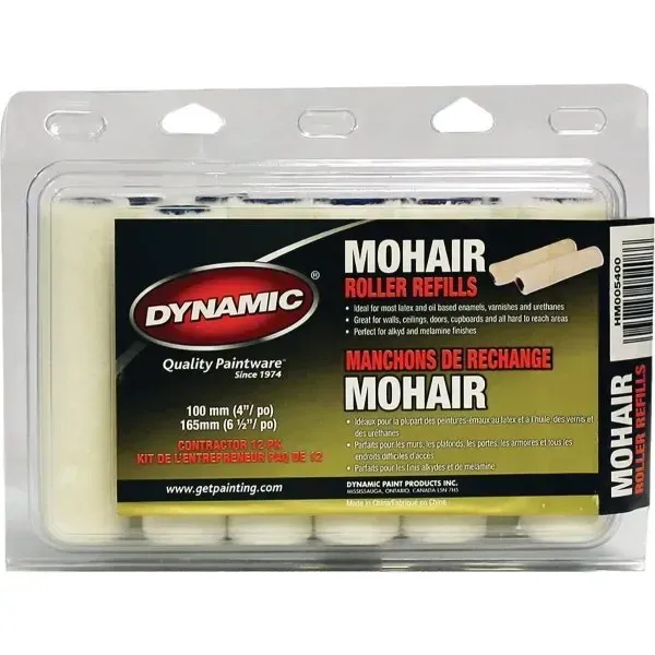 Dynamic 4" Mini Mohair Roller Refills 12 Pack