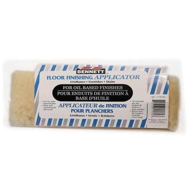Lambs wool applicator for spreading floor finish.