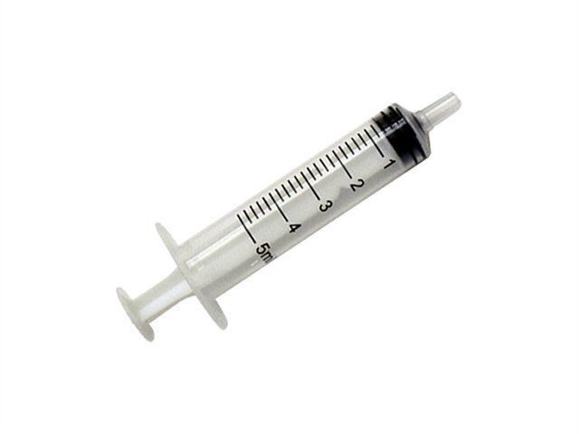 5ML Syringe for precise measuring and dispensing of liquids and adhesives.