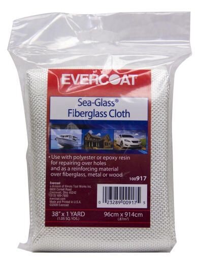 Fiberglass cloth, 1 yard by 38 inches, for resin repairs.