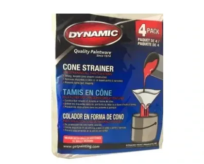 Pack of 4 medium cone paint strainers for filtering paint.