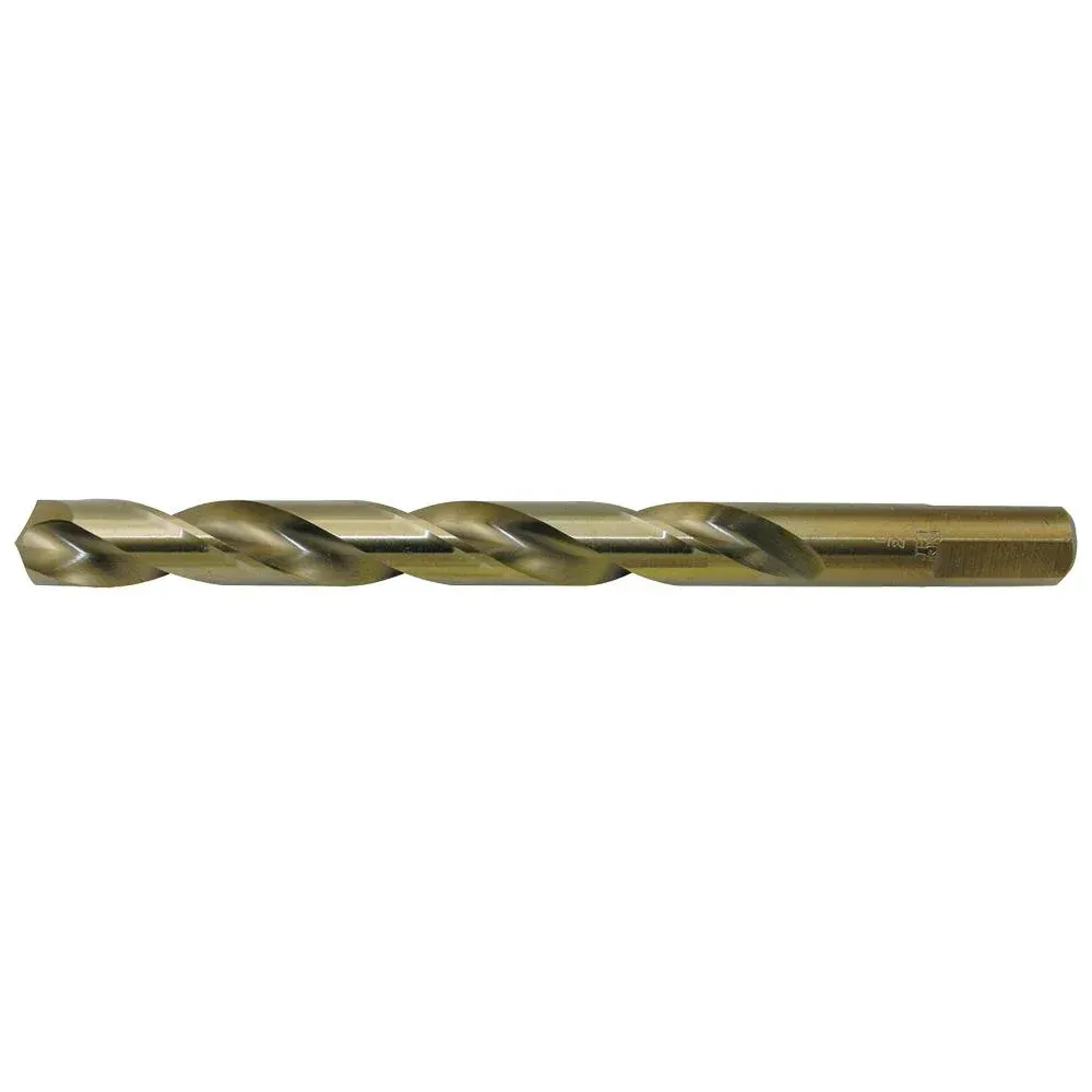 13/32 13/32 Inch JET-KUT Gold Jobber Drill Bit HSS. Self-centering split point for drilling metal.