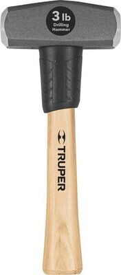 3LB DRILLING HAMMER WOOD 3 lb drilling hammer with a wood handle for masonry and demolition work.