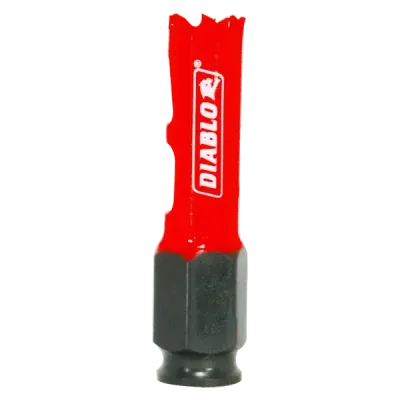 Diablo 5/8 inch bi-metal quick change hole saw for wood, metal, and plastic.