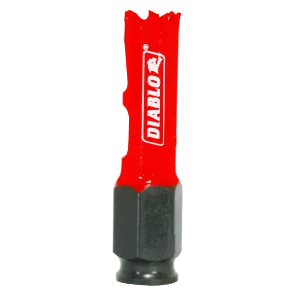 Diablo 5/8 inch bi-metal quick change hole saw for wood, metal, and plastic.