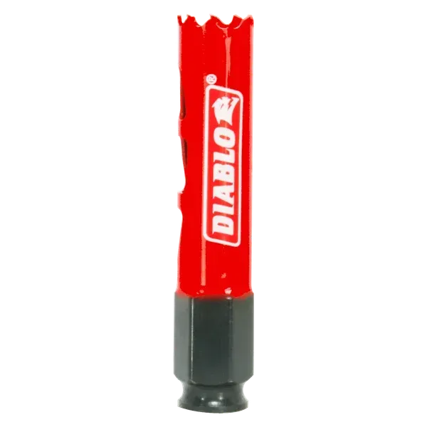 Diablo 3/4 inch bi-metal quick change hole saw for wood, metal, and plastic.