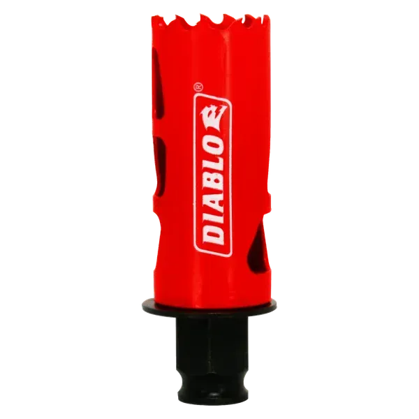 Diablo 1 1/8 inch bi-metal quick change hole saw for wood, metal, and plastic.