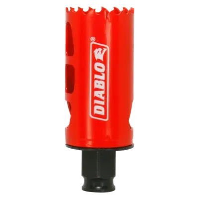 Diablo 1 3/8 inch bi-metal quick change hole saw for wood, metal, and plastic.