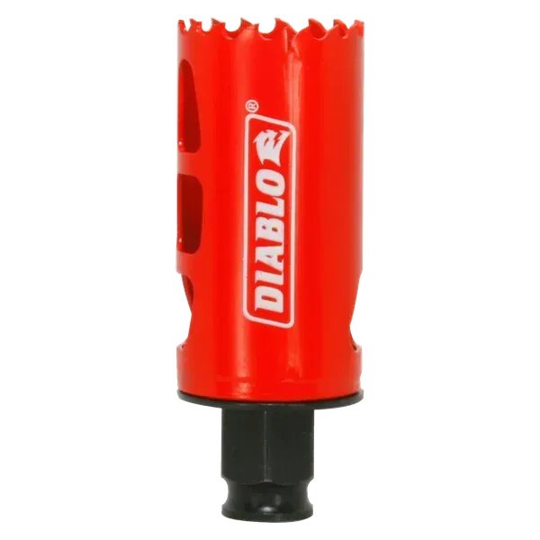 Diablo 1 3/8 inch bi-metal quick change hole saw for wood, metal, and plastic.