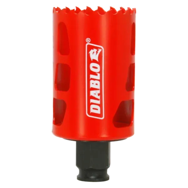 Diablo 1 3/4 inch bi-metal quick change hole saw for wood, metal, and plastic.
