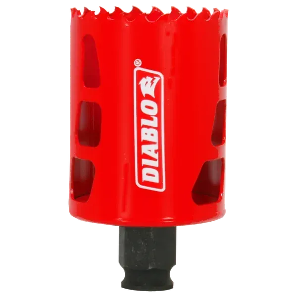 Diablo 2 inch bi-metal quick change hole saw for wood, metal, and plastic.