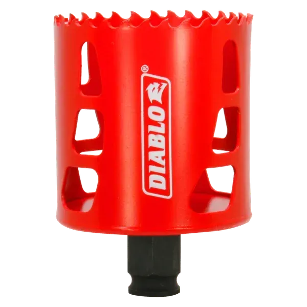 Diablo 2 1/2 inch bi-metal quick change hole saw for wood, metal, and plastic.