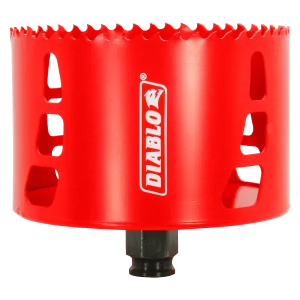 Diablo 4 inch bi-metal quick change hole saw for wood, metal, and plastic.