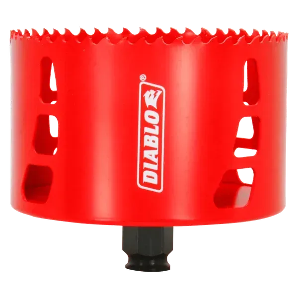 Diablo 4 1/8 inch bi-metal quick change hole saw for wood, metal, and plastic.