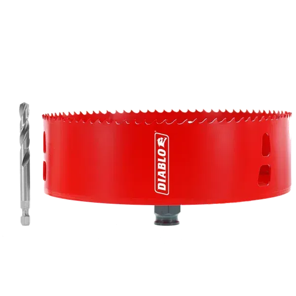 Diablo 6 3/8 inch recessed lighting hole saw, quick change, for clean ceiling cuts.