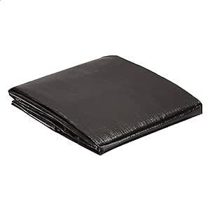 24 by 30 foot black tarp for covering equipment, materials, or a jobsite.