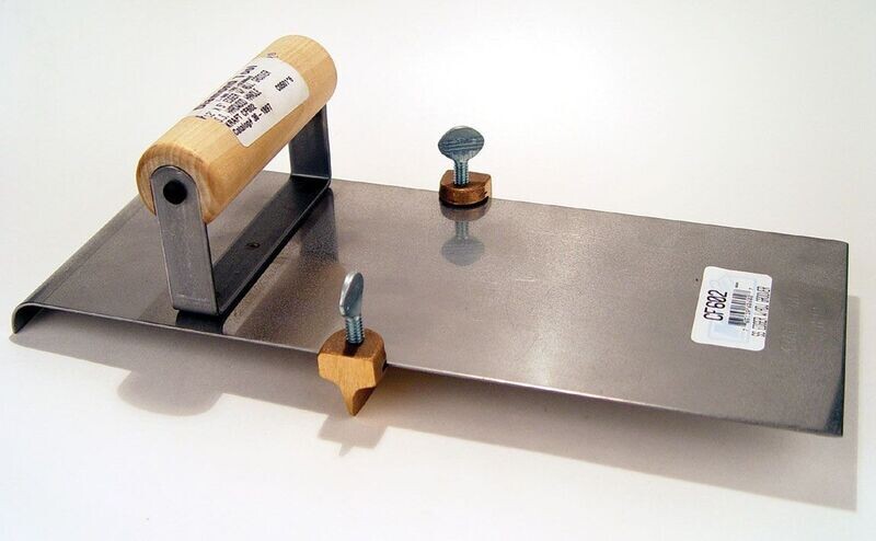KRAFT SS EDGER W/ ADJ GROOVER Kraft stainless steel concrete edger with adjustable groover.