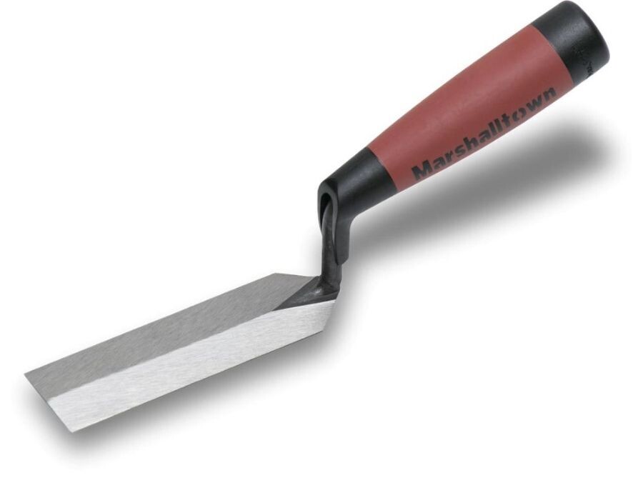 5 by 1-1/2 inch margin trowel for tight corner and edge work.