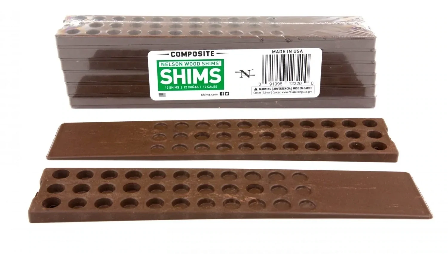 8 inch composite shim for levelling door frames and cabinets.