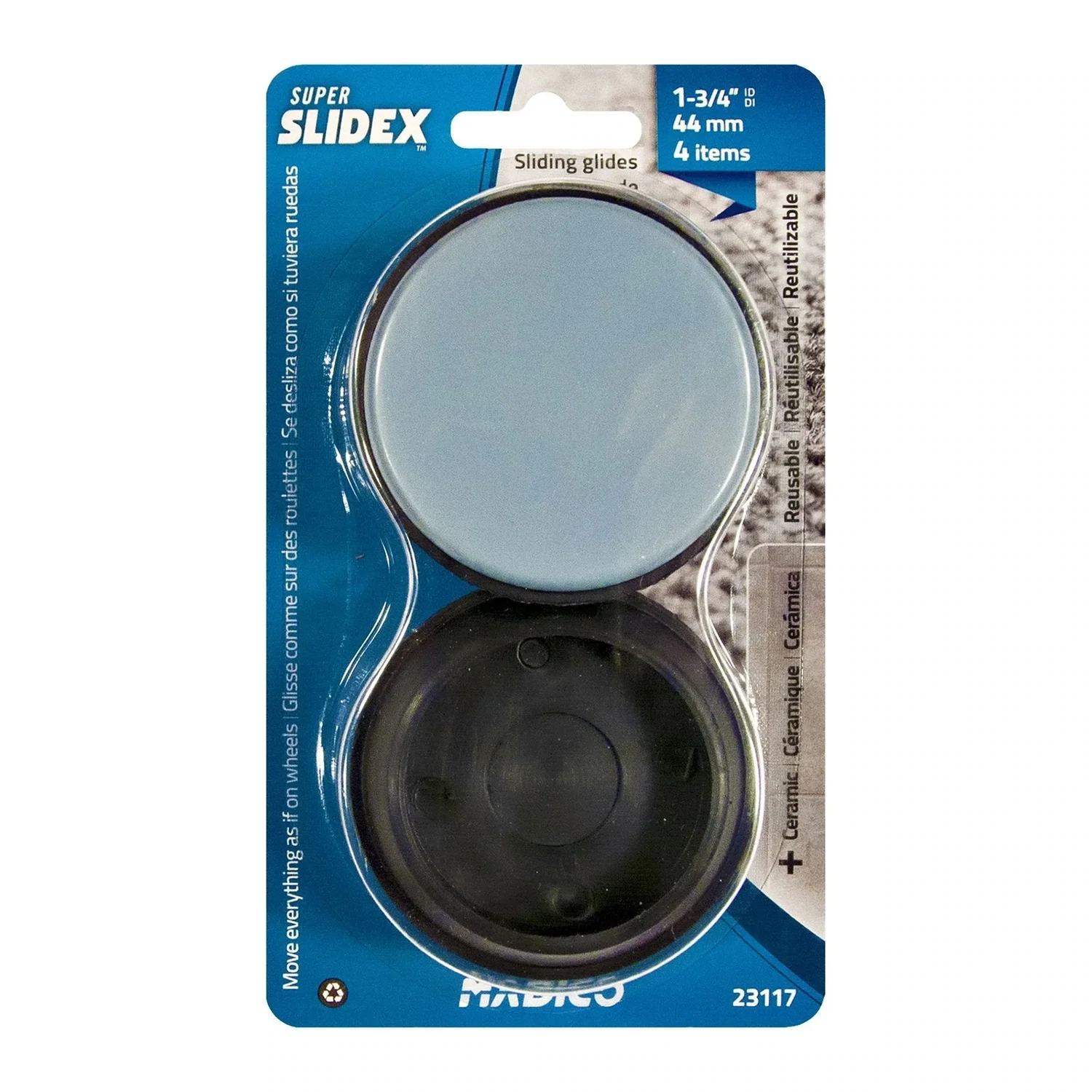 1-3/4 inch round Ultra sliding cup pull for sliding doors.