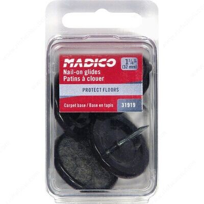 1-1/4 1-1/4 inch nail-on furniture glide.