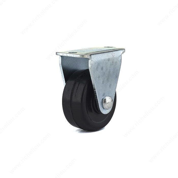 Rigid caster wheel, 1-1/4 inch, for carts and furniture.