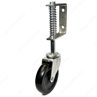 4 4 inch swivel caster wheel with spring, for carts and shop equipment.