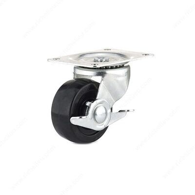 3 3 inch swivel caster wheel with locking brake, for carts and shop furniture.
