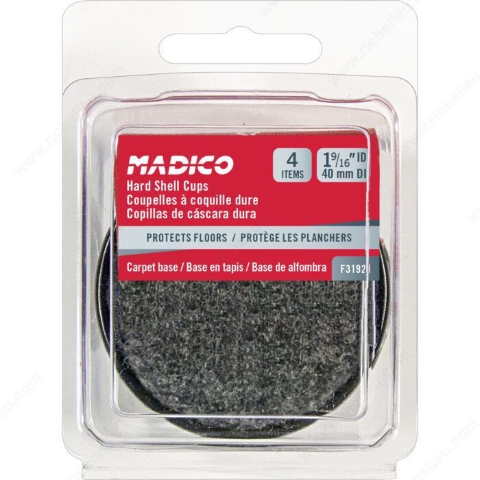 1-9/16 inch round carpet protector.