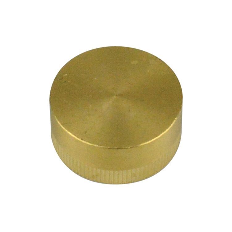 BRASS HOSE CAP Brass hose cap, for capping off an unused garden hose or outdoor spigot.