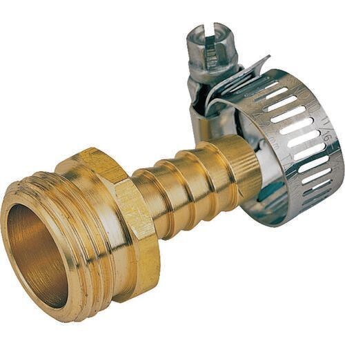 1/2 inch brass male coupling with clamp.