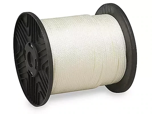 1/8 inch white nylon rope, sold by the foot.