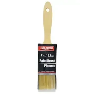 2 Inch Tool Bench poly paint brush for trim and touch-up painting.