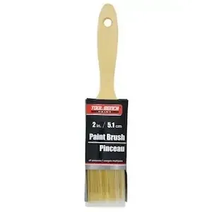 2 Inch Tool Bench poly paint brush for trim and touch-up painting.