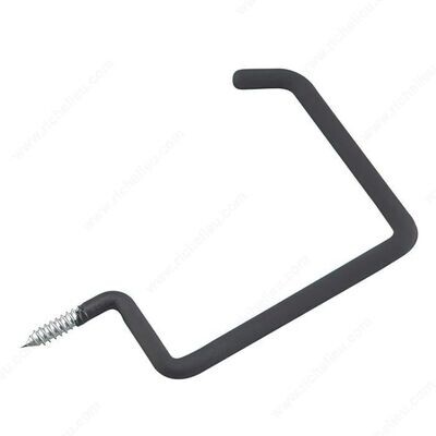 8 8 inch by 1/2 inch rubberized storage hook for garage organization.