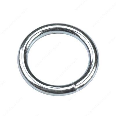 1-1/4 1-1/4 inch #4 steel ring, zinc plated finish.