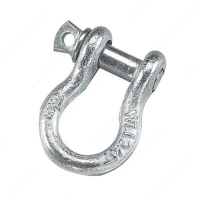 1/4 inch galvanized anchor shackle.