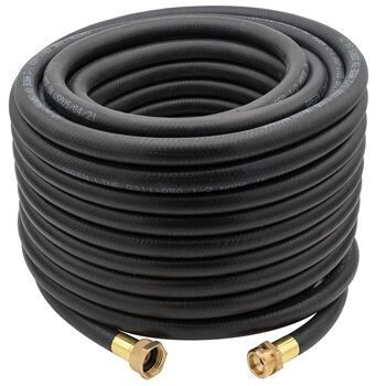 1/2 inch by 100 foot black water hose.