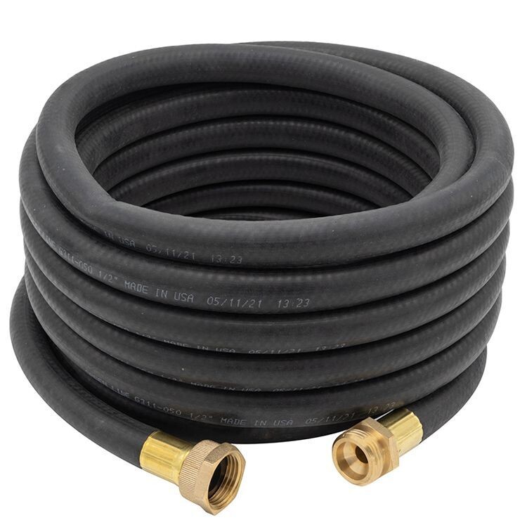 1/2 inch by 25 foot black water hose.