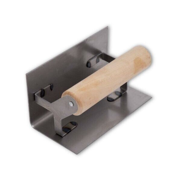 5 by 2-1/2 inch inside corner trowel for drywall finishing.