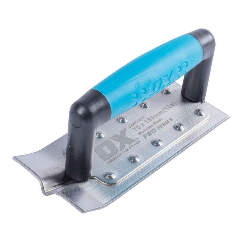 3 OX Pro narrow concrete groover, 3 inch by 7 inch with 3/8 inch depth, for jointing fresh concrete.