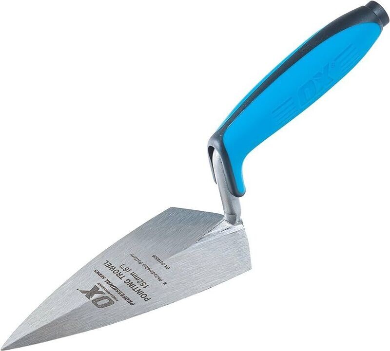 6 6 inch pointed trowel for spreading and shaping mortar.