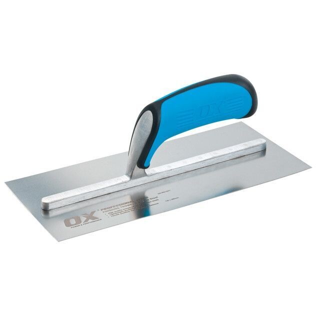 4-3/4 4-3/4 x 11 inch stainless steel trowel for concrete and plaster finishing.