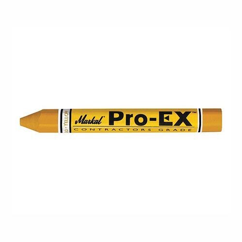 Yellow Markal Pro-Ex marking crayon.