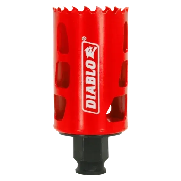 Diablo 1 5/8 inch bi-metal hole saw, 60mm depth, for wood, metal, and plastic.