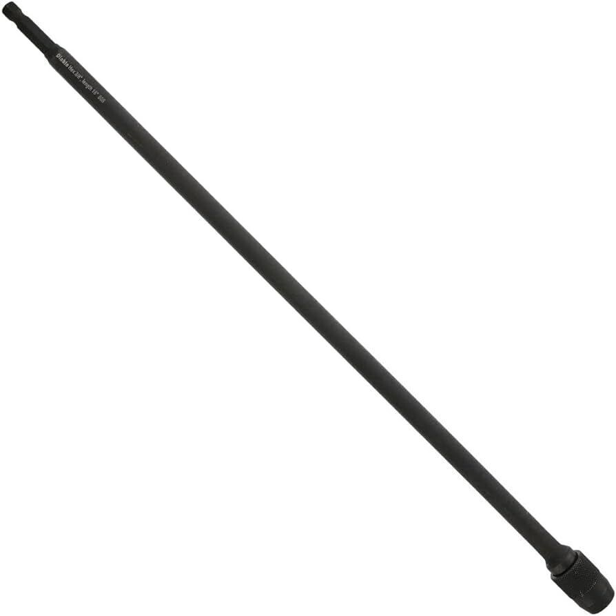3/8 inch by 18 inch universal extension for deep hole saw and mandrel reach.