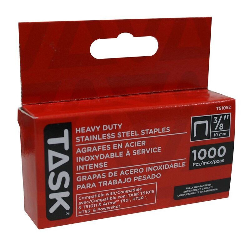 3/8 3/8 inch stainless steel T-50 style staples for staple guns.